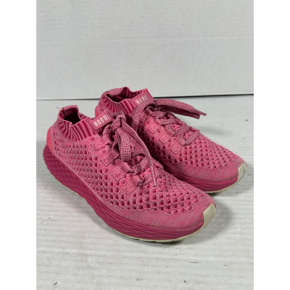 NOBULL Knit Runner Pink Athletic Training Shoes Womens 9 Mens 7.5 LowTop Sneaker